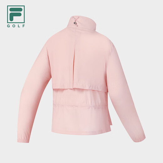斐乐（FILA）官方女士梭织外套2025秋季新款高尔夫运动宽松立领上衣 湘妃粉-LP XL 175/92A/XL