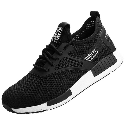 Linzhongxun Arbeitsschutzschuhe Herren-Geruchssicherheit und Anti-Smashing- und Anti-Punktur-Stahlkopf Frauen Leichter weicher Sohle Flying Waving Arbeitssicherheit Schwarz + Weiß 9928 36 36 36 36 36 36 36 36