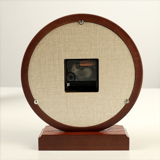 Hanshi (Hense) Creative Classical Table Clock Fashionable Wooden Table Clock Bedroom Clock Living Room Table Clock Decorative Quartz Clock HD296 Brown