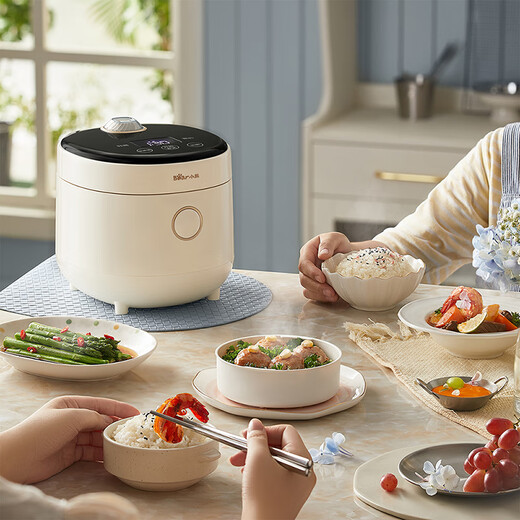 
Bear rice cooker household rice cooker 1.6L mini 1-2 people small capacity rice cooker one-click fast cooking micro pressure multi-function reservation pot containing steamer DFB-C16K1 1.6L [22 minutes quick cooking] with steamer