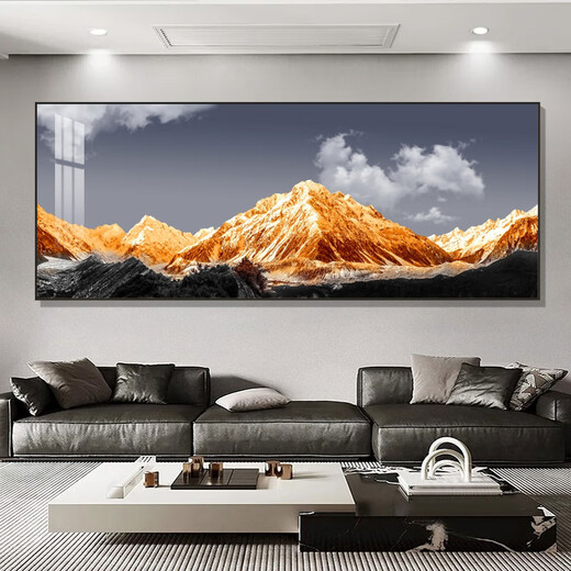 ZOCI背靠金山床头装饰画美式卧室挂画日照背靠金山床头挂画办公室靠 CT-3524-背靠金山 亮面机玻璃成品(95%客户选12