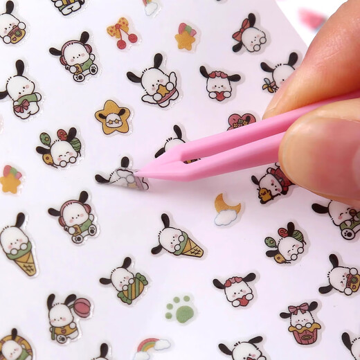 Jucai 5D three-dimensional luminous relief children's stickers girl crystal manicure cute cartoon little nose sticker diy hand account computer mobile phone shell beanie ugly back sticker 3-6 years old decoration