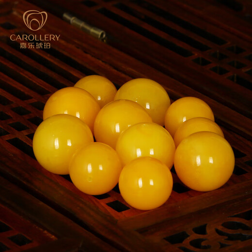 Jiale beeswax single bead amber loose beads chicken oil yellow bracelet with round beads natural old beeswax DIY bracelet one item one certificate about 11.5mm0.88-0.92g/A0395