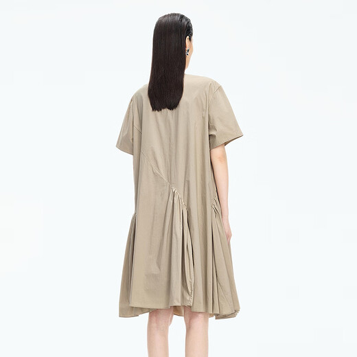 Jnby/Jiangnan Buyi 25 Vestido nuevo de verano con mangas cortas Cuello redondo suelto elegante y flexible 5P4G13790 285/Mikha S