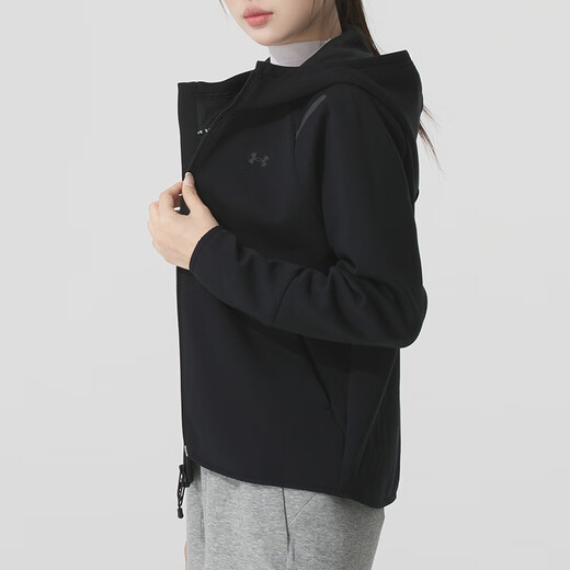 Under Armour Vêtements féminins officiels 2025 Été Nouvelles vêtements de sport veste à capuche extérieure veste en tricot confortable 1379842-001 S