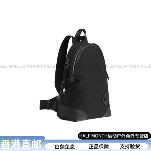爱马仕（HERMES）AllbackNouveauSacaDosT&C简约通勤帆布拼Swift牛皮双肩包男款黑 有原盒