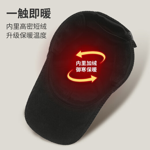 Red Dragonfly (RED DRAGONFLY) middle-aged and elderly hat men's winter dad ear protection hat for the elderly windproof and warm grandfather old hat duck tongue baseball cap