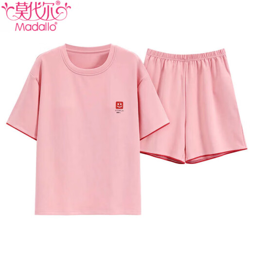 莫代尔2025年新款睡衣女夏季纯棉短袖短裤甜美休闲运动家居服套装可外穿 Z9859 XL 【建议120-140斤穿】