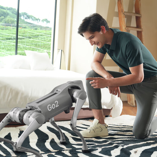 Yushu Voice AI Grand modèle de chien robot incarné, compagnon bionique intelligent, robot quadrupède, longue durée de vie de la batterie + télécommande Go2-Air