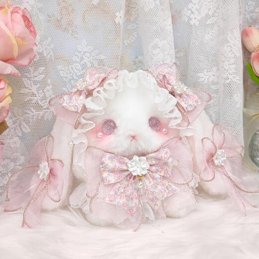 Nanluo Crossbody Bag Lolita Lapin Pluce Sac à bandoulière 2025 NOUVEAU BAG ENFANTS HAUT-PROCÉCIE BADEAU BADE PINK PINK RABBIT + 1 PEARL STRAP
