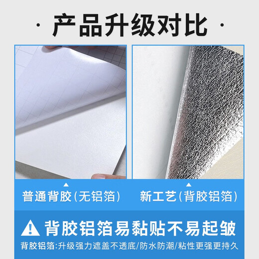 
Non-woven self-adhesive wallpaper for household thickened solid color waterproof moisture-proof room bedroom cream wall sticker wallpaper sticker whole roll 9.5 meters peacock blue 1048 upgraded aluminum