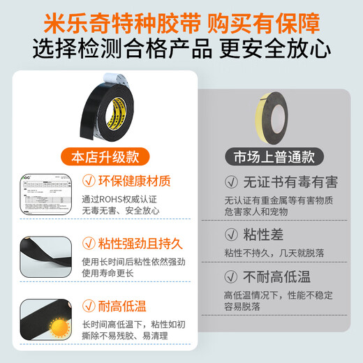 High-density eva sponge tape single-sided thickened gap filling strip self-adhesive sealing strip foam cotton foam adhesive sealing strip anti-collision shock-absorbing shock-absorbing buffer anti-slip pad rubber pad sound insulation black sponge tape conventional / flame retardant 20 mm wide * 5 meters long * 1 mm thick