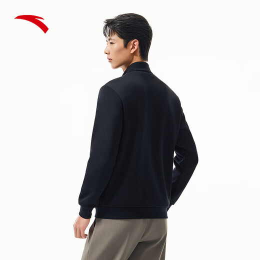 ANTA (ANTA) Stand Collar Executive Jacket Men's 25th Autumn Commuting Fashion Casual Sports Jacket Top 152547706 Basic Black-2 L (Male 175)