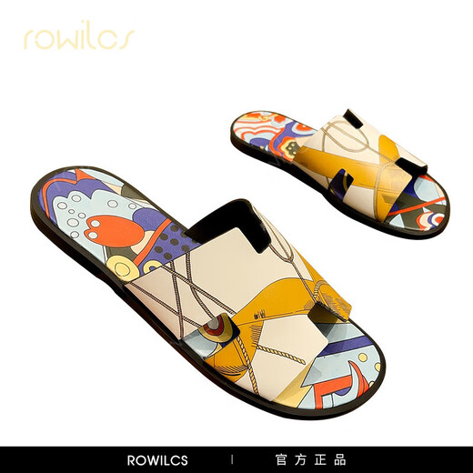 Rowilcs Brand Slippers de graffiti de alta graffiti de moda