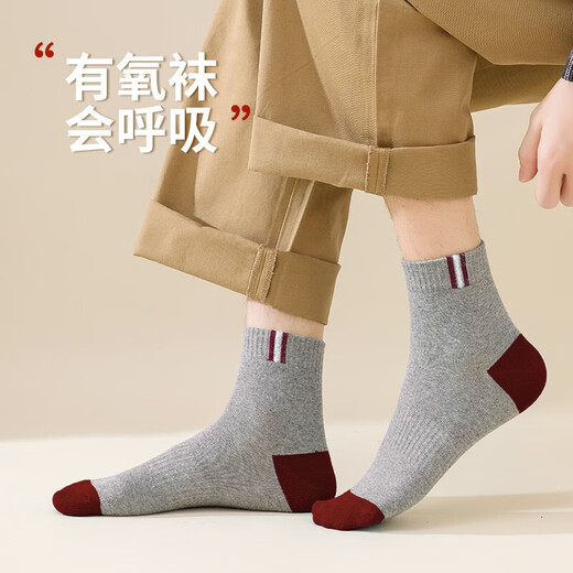 棉满满袜子男士短袜夏季薄款透气新疆棉抗菌防臭船袜棉袜随机盲盒5双装 随机男中筒袜 【颜色款式随机】 5双 均码 【非主图展示款】