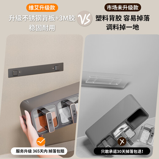 Newair seasoning jar seasoning box wall-mounted home kitchen high-end salt jar seasoning sealed storage box set