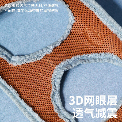 ZEZE denim dog chest and back traction rope I-shaped anti-breakaway dog rope adjustable vest-type pet going out