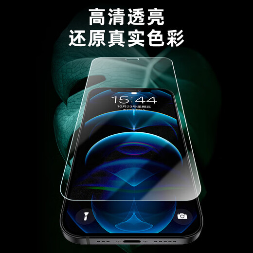 闪魔 苹果12钢化膜iPhone12Promax手机膜 高清防摔无边保护贴膜防指纹 12/12Pro【标准版】2片装