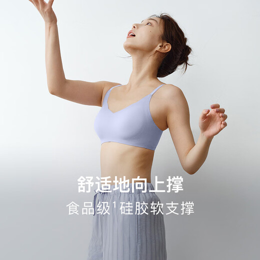 NEIWAI内外C字杯抱抱杯内衣女胸罩无钢圈聚拢粉底液文胸NO251WU1123 杏仁粉 L -XL