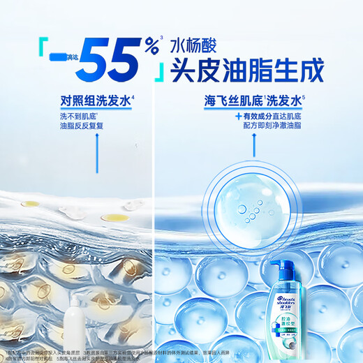 Haifeis Kopfhaut Muskelboden Ölkontrolle Flauschiger Shampoo 480g Anti-Dandruff-Männer und Frauen Salicylsäure Shampoo Shampoo Ölkontrolle Flasche