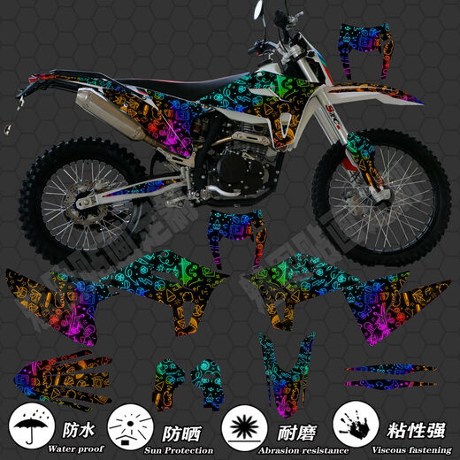 Geeignet für Hengshi 250 300 S1 S5 Z300 Zwei-Rush-Offroad-Motocross-Aufkleber-Aufkleber-Druckanpassung 723