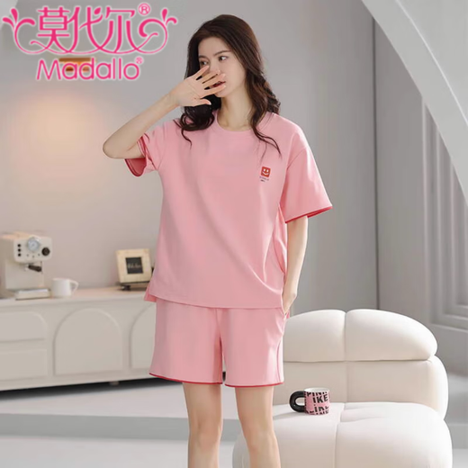 Modal 2025 Neue Pyjamas für Frauen im Sommer Pure Cotton Shorts Shorts Sweet Casual Sports Home Clothing Suits können außerhalb Z9859 XL getragen werden 120-140jin [Jin entspricht 0,5 kg]