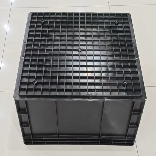 Shantoulin Village EU6636EU6630 Caja de facturación de plástico Logistics Box de almacenamiento Automóvil Black Automobile Estándar Estándar Negro Diámetro externo Negro 600*600*360