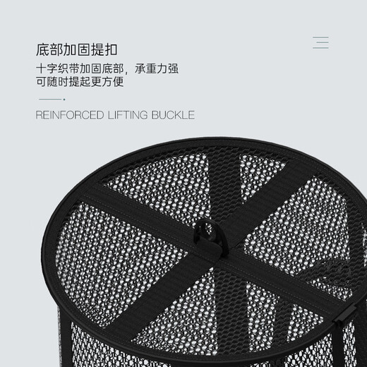 Leichen fish protection new fishing net bag round rubberized thickened anti-hanging quick-drying small black pit fish fishing protection bag 35cm 2m XR-918A Black Warrior