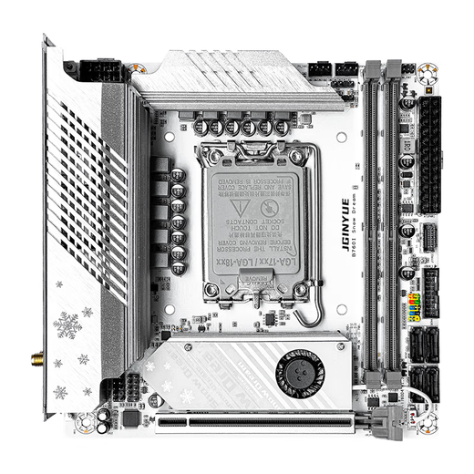 Jingyue B760i ITX motherboard dual M.2 2.5G network card RGB 1700 pins 12th generation 13th generation 14th generation i3 12100F/i5 12400F/12400/13400F/14400F Jingyue B760I Snow Dream motherboard single motherboard