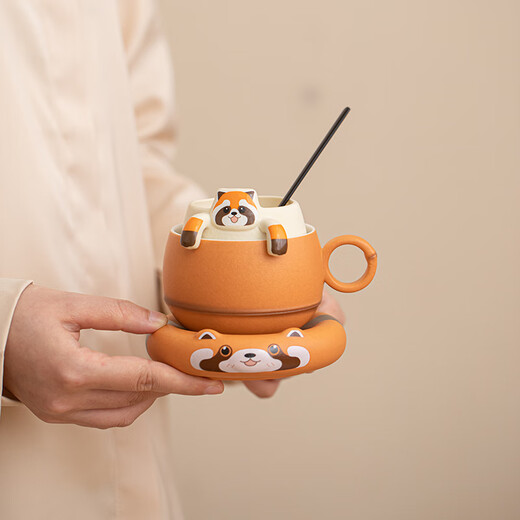 Heart-friendly panda tea and coffee cups for boys and girls birthday gifts for boys and girls ceramic mark water cups for girls with good looks souvenirs