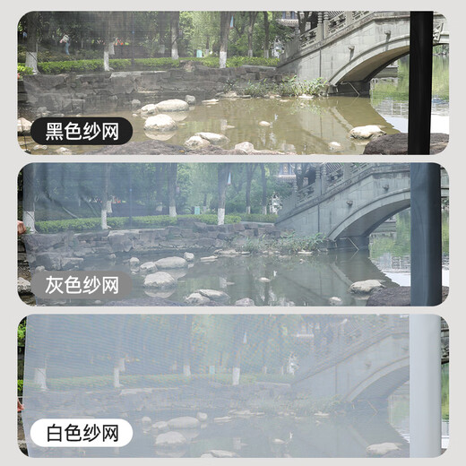 Shantou Lincun Screen Window Self-installed PP Nano Screen Invisible Sand Window Home Window Encryption Self-Adhesive Magnet Anti-mosquito Screen 02%23 Thickened 17 Silk Nano Screen Gray - 0.6x2m