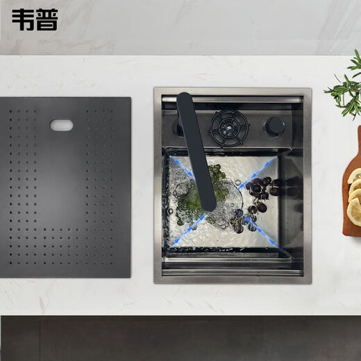 Clcey Bar Balkon unsichtbarer kleiner Waschbecher Waschmaschine Single Tank Waschbecken Western Küche Middle Island Counter Mini kleines Waschbecken 4839 Flip Cup Waschmaschine Dämpfung Edelstahl