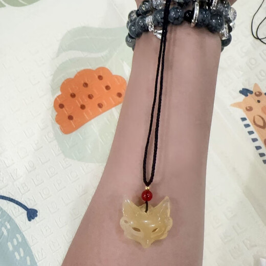 Fox mask necklace Chinese style aesthetic fox pendant guardian spirit men and women braided couple best friend gift L082 fox mask white necklace