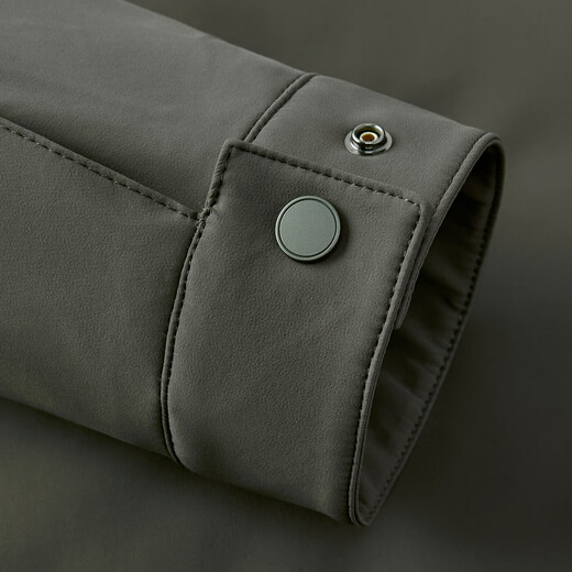 Shanshan Men's Cotton Short Autumn and Winter Hooded Warm Wool Lined Solid Color Business Daily Commuting Top Jacket