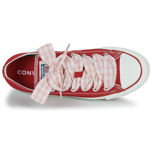 匡威（Converse）女鞋运动帆布鞋青少年系带低帮透气球鞋红色春夏2025新款A13662C 红色 39.5