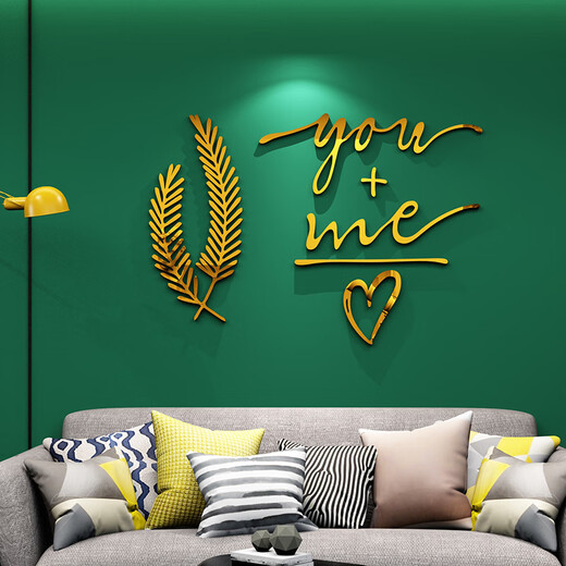 
Acrylic 3d stereo TV background sticker self-adhesive bedroom room mural layout dining table wall decoration 13969 separate decorative light 1.4m small
