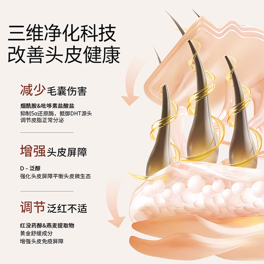roye若也防脱固发洗发水无硅油丰盈强韧赋能洗发液蓬松洗头膏208ml