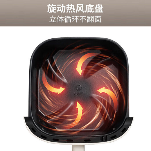 SUBOAER air fryer household visual window 6 liters 10 liters large capacity accurate timing no-turning oil-free electric fryer low-fat non-stick frying pan high-power oven 10L visible model + baking pan (no turning required circulating hot air)