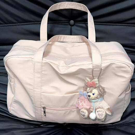 Sudou portable travel bag, women's large-capacity sports and fitness bag, short-distance business trip luggage bag, portable maternity bag storage bag, pink without pendants