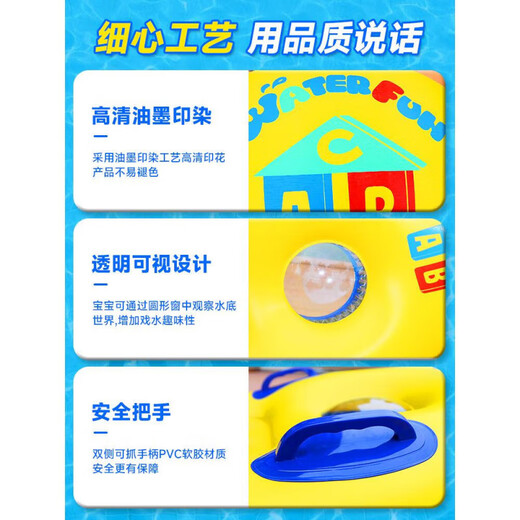 糜鸿 MIEHONE冲浪板儿童水上充气浮板戏水玩具浮床游泳圈训练打 海洋蓝KIDZ款特厚/加固把手3-13