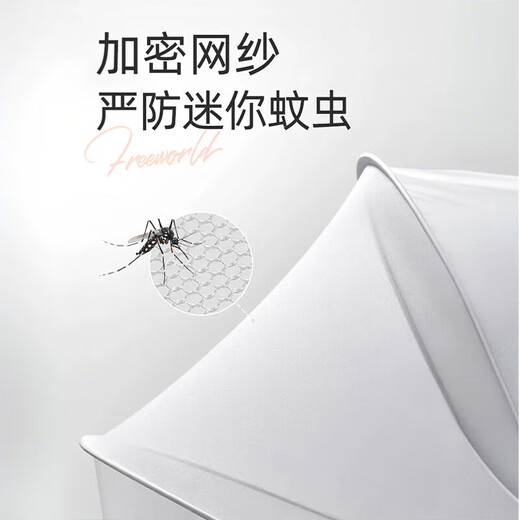 Bei Chuzhong crib mosquito net cover baby special baby anti-mosquito cover newborn child full cover household portable folding yurt Xunwhale Gray - blackout type - medium size no installation no punching anti-fall mosquito net