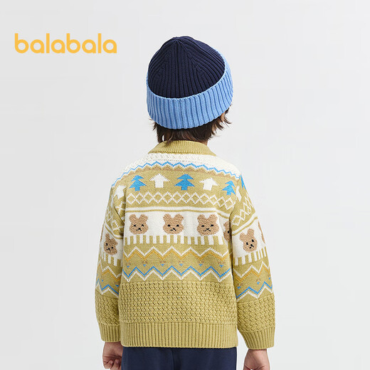 Balabala children's sweater boys' jacquard sweater autumn and winter inner wear 201424103105