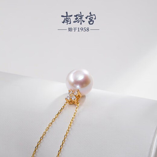 Nanzhu Palace 925 silver freshwater pearl pendant is simple and versatile, a birthday gift for your girlfriend D007SD-J 12.0-13.0mm