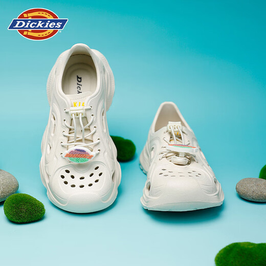 Dickies Girls 'Hole Chaussures 2025 Été Nouvelles sandales pour enfants pour garçons Anti-Kicking et Sandals Sandals BEIGE 252C50LXS60A 38 APPOSIBLE POUR LETTRE PET