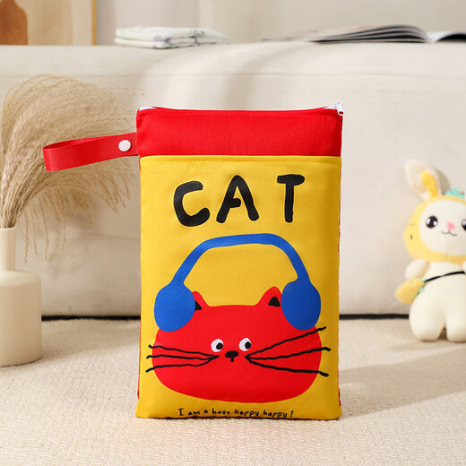 Bantang Jinse diaper storage bag double-layer zipper stroller hanging bag washable baby diaper storage waterproof bag red cat