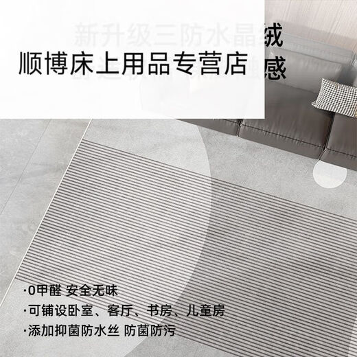 温诗欧地毯客厅2024新款轻奢沙发地垫免洗可擦房间卧室家用茶几毯厚 现代15601 1件 180*250CM(升级加厚款易打理