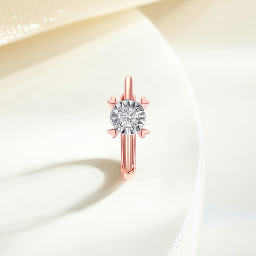 Chao Acer Zhi Jian Focus 18K gold diamond earrings women's rose gold earrings as a birthday gift for girlfriend DX pre-sale single style