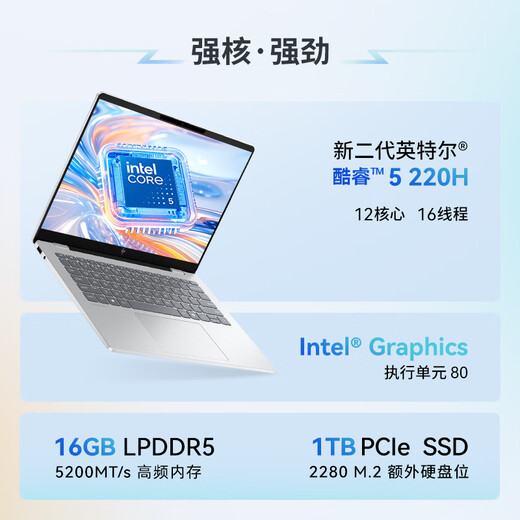 HP HP National Subsidy Star Book Pro 14 2025 Thin and Light Laptop (Core 5 220H 16G 1T 2.2K AI) Silver