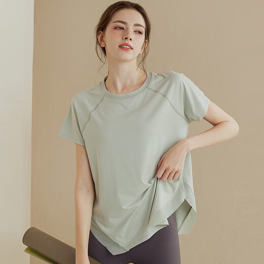 Top de ropa de yoga xueximan para mujeres deportes de camiseta de manga corta que se seca la velocidad seca transpirable yoga fitness pilates