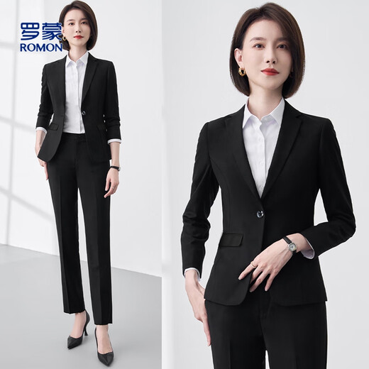 Ms. Luo Meng small blazer professional suit suit women's casual work clothes solid color slim suit high-end sense